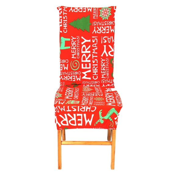 Dining Chair Cover Stretch Washable Chair Seat Protector for Dining Room, High Back Slipcovers Persons Chair Cover for Christmas Kitchen Decoration Restaurant Holiday Festival Party Decor