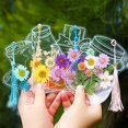 thumbnail image 2 of TNOBHG Diy Bookmarks 20pcs Transparent Dried Flower Bookmarks Exquisite Diy Floral Plant Design for Creative Book Page Markers Decorations, 2 of 8