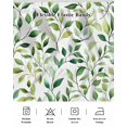 thumbnail image 7 of Green Eucalyptus Leaf Bed Skirt California King Size 16" Drop Watercolor Plant Farmhouse Ruffled Wrap Around Bed Skirts Adjustable Elastic Bedskirt Dust Ruffle for California King Size Bed, 7 of 7