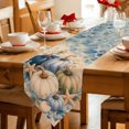thumbnail image 2 of Thanksgiving Coastal Table Runner Linen Burlap Table Runner 72 Inches Long Fall Ocean Nautical Pumpkin Starfish Dresser Scarves for Kitchen Island Coffee Dining Room Party Holiday Decoration 14"x72", 2 of 8