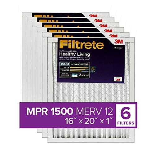 Filtrete 16x20x1, AC Furnace Air Filter, MPR 1500, Healthy Living Ultra