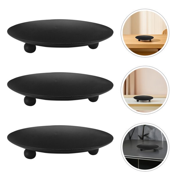 UPGRATOR 6Ud Soportes De Vela De Hierro Negro Estilo Retro Para Velas Pilar Ambiente Romántico