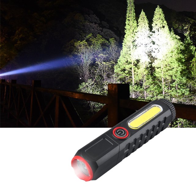 Linterna LED recargable Fnyoxu, linterna portátil súper brillante, mini reflector para pesca, senderismo y camping.