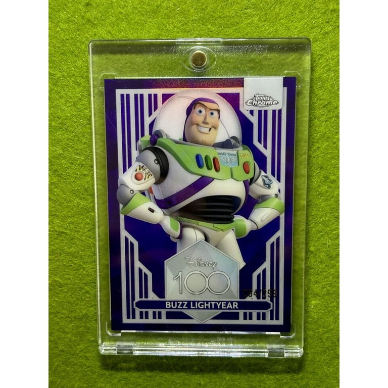 Buzz LightYear DISNEY 100 PURPLE REFRACTOR #/299 ToyStory CARD