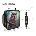 thumbnail image 5 of ALAZA Owl with Leaves Lunch Box Insulated Lunch Bag Reusable Thermal Cooler Tote School Picnic, 5 of 6