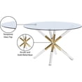 thumbnail image 6 of Meridian Furniture Mercury Round Tempered Glass Top Dining Table, 6 of 8