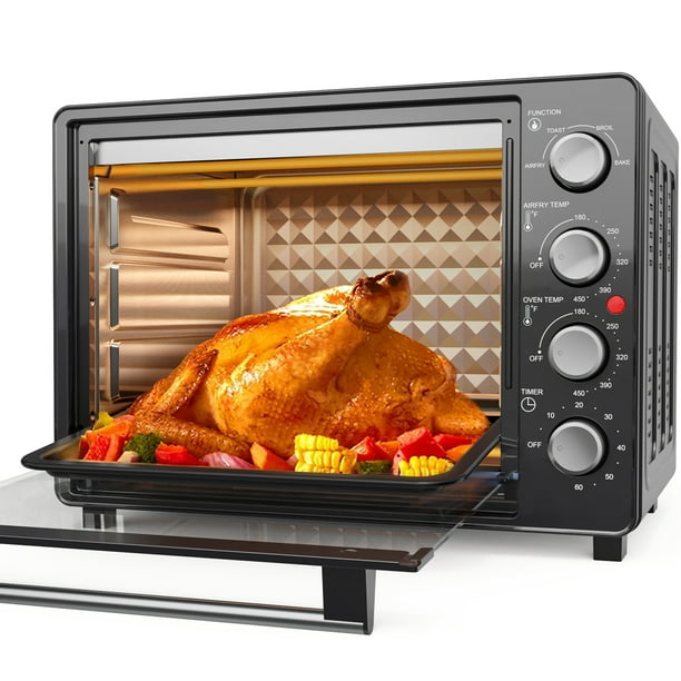 34 QT Super-Large Air Fryer, Oil-Less Air Fryer Toaster Oven Combo