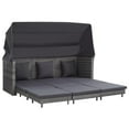 thumbnail image 3 of vidaXL 3 Seater Sofa Convertible Sleeper Sofa Bed with Cushions PE Rattan, 3 of 26