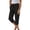 A-Black197, variant on Womens Pants Stylish Capri Pants Solid Color High Waist Casual Drawstring Waist Rolled Hem Cropped Chic Trousers