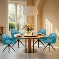 thumbnail image 4 of Whosucclay Turtle Seashell Conch Print Swivel Armchair Accent Dining Chair Cover for Office, Easy to Clean Curved Back Chair Slipcover with Arms Washable Swivel Armchair Cover Protector, 4 of 7