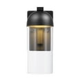 thumbnail image 4 of Globe Electric 12W LED Integrated Matte Black Outdoor Wall Sconce with Clear Glass Shade, 91005362, 4 of 8