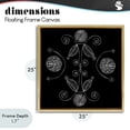 thumbnail image 4 of Stupell Industries Eclectic Curved Fractals & Leaves Gold Floating Frame Canvas Art, 25 x 25, by El Perkin, 4 of 8