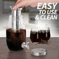 thumbnail image 2 of Zulay Kitchen 1.5 Liter Iced Cold Brew Coffee Maker Glass Carafe & Stainless Steel Mesh Filter, 2 of 8