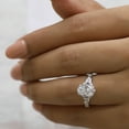 thumbnail image 2 of JEWELEGANT 2 Carat Oval Cut Moissanite Engagement Ring, Hidden Halo Diamond Wedding Ring for Women, 2 of 8