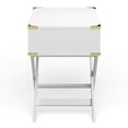 thumbnail image 5 of Furniture of America Nenol Contemporary Wood X-Shape Legs End Table in White, 5 of 9