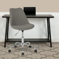 thumbnail image 2 of Flash Furniture Aurora Series Mid-Back Light Gray Fabric Task Office Chair with Pneumatic Lift and Chrome Base, 2 of 13