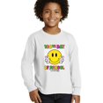 thumbnail image 2 of Wild Bobby 100th Day of School Retro Cute Smiley Face, 100 Days of School 2024 2025 Design for Kids Youth Boys Girls School Youth Longsleeve Shirt, 2 of 6
