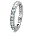 thumbnail image 3 of Women's Stainless Steel High polished CZ Clear 1.84(g) Band Ring, 3 of 3