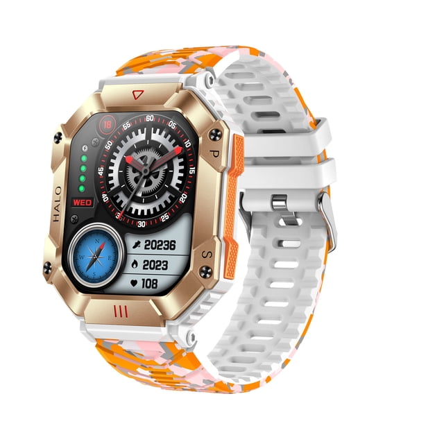 Three-Proof Bluetooth Talk Casual Watch Outdoor Compass Real Barometric Needle And Monitoring.0Inch