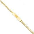 thumbnail image 3 of 14K Yellow Gold Figaro ID Bracelet, 3 of 5