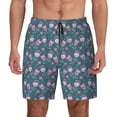 thumbnail image 3 of Uemuo Tulips Flowers Pattern Mens Swim Trunks Quick Dry Board Shorts with Mesh Lining, Stretch Beach Shorts Quick Dry No-Chafing Board Shorts-X-Large, 3 of 9