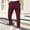 Red, variant on Cargo Pants for Men's Fall Winter Double Folded Solid Color Casual Straight Leg Suit Pants Lightweight Trousers with Pockets