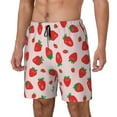thumbnail image 2 of Haiem Strawberries Mens Swim Trunks with Compression Liner 2 in 1 Swimming Shorts Stretch Swimwear Quick Dry,Board Shorts-X-Large, 2 of 9