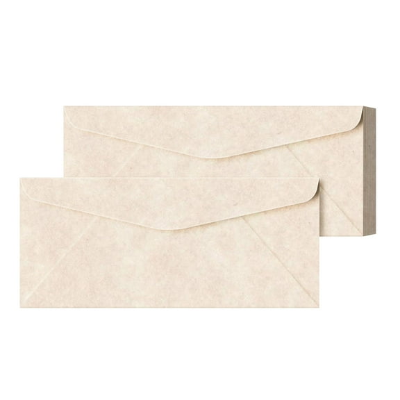 Natural Cream #10 Parchment Business Envelopes – Perfect for Invitations, Greetings, Holiday, Office, Invoices, Letters, Mailings | 4 1/8 x 9 1/2 inches | 50 per Pack