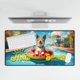 thumbnail image 4 of Hello Summer Toy Fox Terrier Pool Day on Watermelon Float Desk Mat Full Keyboard Mouse Pad Dog Lover Large Mousepad - 13008, 4 of 5