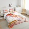 thumbnail image 3 of Jellyfish Comforter Set, Pink Cherry Blossoms Duvet Insert , Ombre 3D Jellyfish Bedding Sets King Size, Watercolor Sea Animals Bedding Comforter Sets Japanese Style, 3 of 5