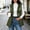Army Green women collared sleeveless vest a1, variant on Tusihei Women's Collared Sleeveless Vest Casual Loose Fit with Pockets Fall Winter Basic Jacket Coat Outerwear, Brown 2XL