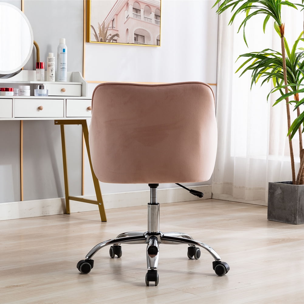 Kepooman Modern Accent Swivel Chair with Armrests, Height Adjustable Leisure Office Chair for Living Room and Bed Room, Pink Kepooman Modern Accent Swivel Chair with Armrests, Height Adjustable Leisure Office Chair for Living Room and Bed Room, Pink