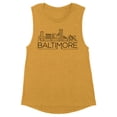 thumbnail image 1 of Skyline Baltimore Maryland Women's Muscle Tank X-Large Antique Gold, 1 of 5