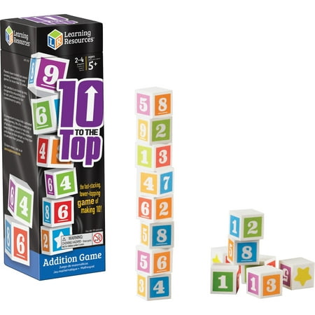Learning Resources, LRN1767, 10 To The Top Addition Game, 1, (Best Learning Games For 5 Year Olds)