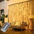 thumbnail image 2 of Zonghan USB remote control 3X3 meters 300LED Christmas day curtain light warm color, 2 of 10