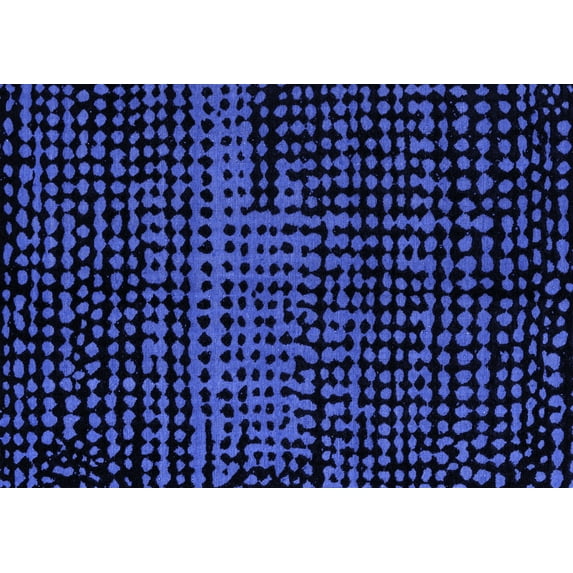 Ahgly Company Indoor Rectangle Abstract Blue Modern Area Rugs, 4' x 6'