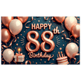 thumbnail image 6 of Decorative Birthday Banner Balloon Design Happy 88th Birthday for Milestone Celebration Indoor Decoration Party Scene, 6 of 8