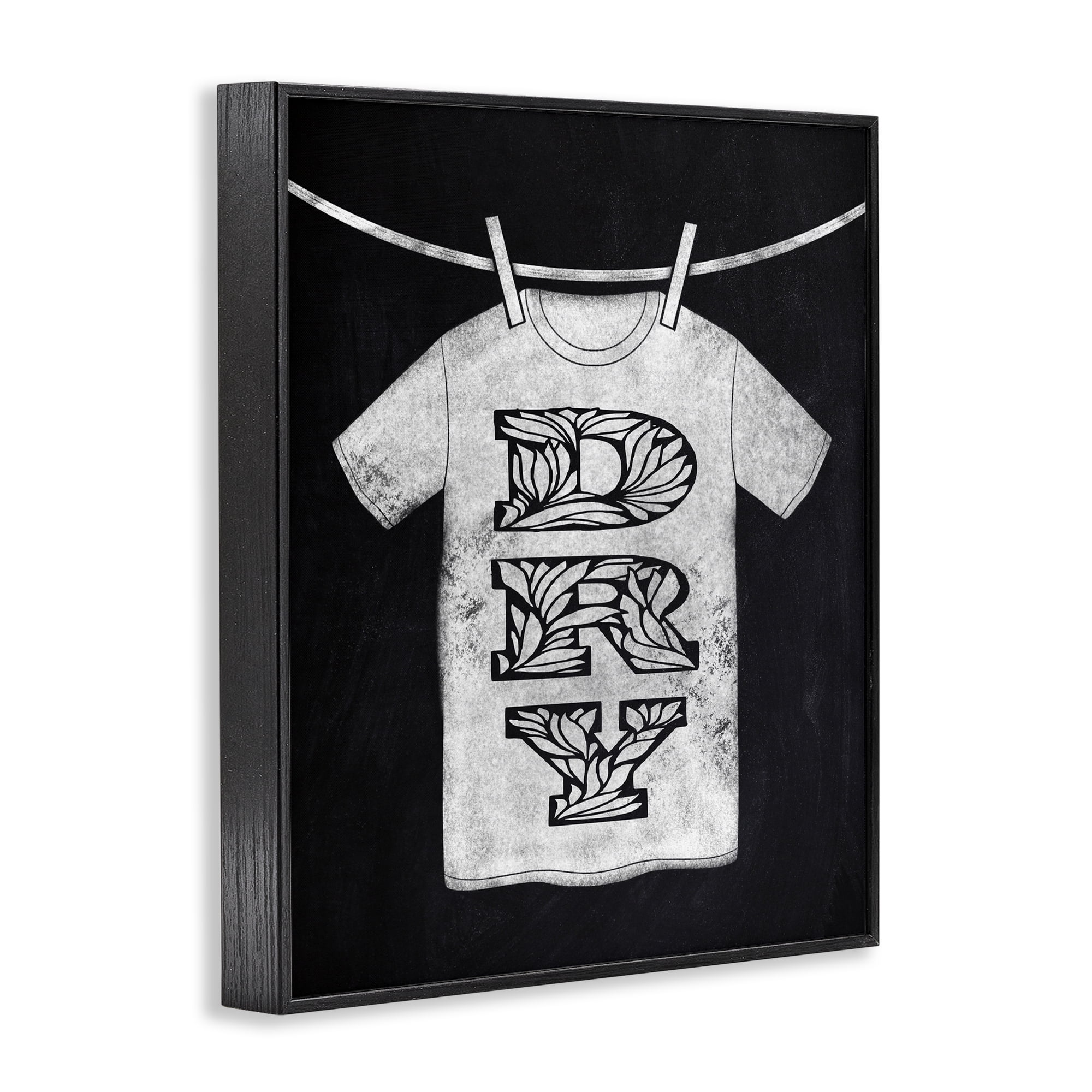 Laundry Dry Ornate Letters Black Framed Giclee Art, design by Marcus Prime