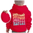 thumbnail image 3 of Bainana Kids Girls' Hoodies Letter Print Long Sleeve Hooded Sweatshirts Comfort Fit Child School Play Tops Clothes Red Size 7-8 Years, 3 of 7