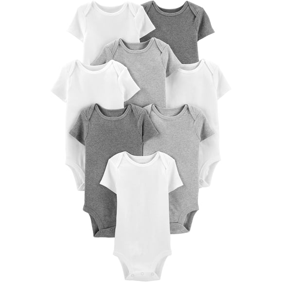 Bodysuit Simple Joys by Carter's, unisex, 18 meses (paquete de 8)