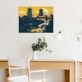 thumbnail image 5 of RKSupls Japanese Pagoda Garden Canvas Wall Art, Serene Traditional Asian Architecture Wall Decor Print, Modern Artwork for Living Room Bedroom Office Home Decor,16x12in, 5 of 6