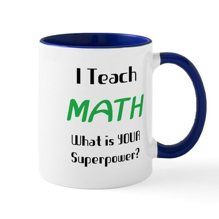 

CafePress - Teach Math Mug Mugs - 11 oz Ceramic Mug - Novelty Coffee Tea Cup