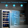 thumbnail image 5 of Costway 30-Bottle Freestanding Wine Cooler 15''Dual Zones Wine Cellar w/ Temp Memory, 5 of 11