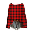 thumbnail image 2 of HAiming Plaid Sweatshirts for Kids Long Sleeve Crew Neck Loose Casual Pullover Shirts Fall Winter Outdoors Sweater, 2 of 9