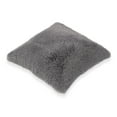 thumbnail image 3 of (2 pack) Mainstays Super Lux Shag Faux Fur Gray Pillow, 19" x 19" , Square, 1 per Pack, 3 of 7