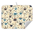 thumbnail image 5 of Ryvnso Blue Coffee Beans Cups Dish Drying Mat for Kitchen Countertop 18x24 Large Dish Pad Drainer Rack Dish Sink Mats, 5 of 7