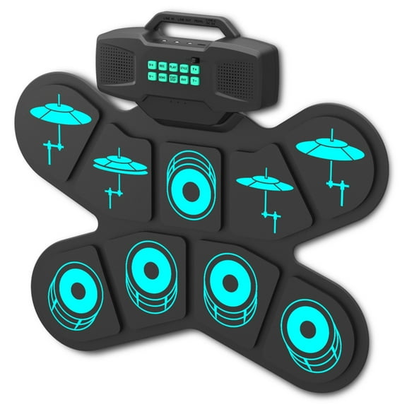 Drum Kits with Headphone Jacks, Built-in Speaker Drum Pedal Drum Stick Drum Pads