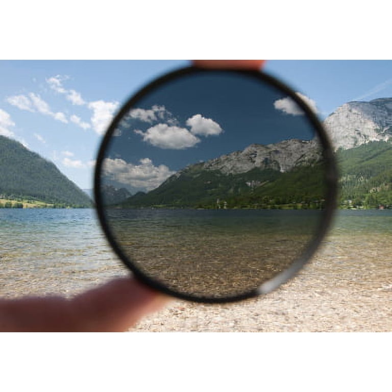 55mm Circular Polarizing (C-PL) Multicoated Filter For Panasonic Lumix FZ70 FZ80 - Reduces Glare & Enhances Colors