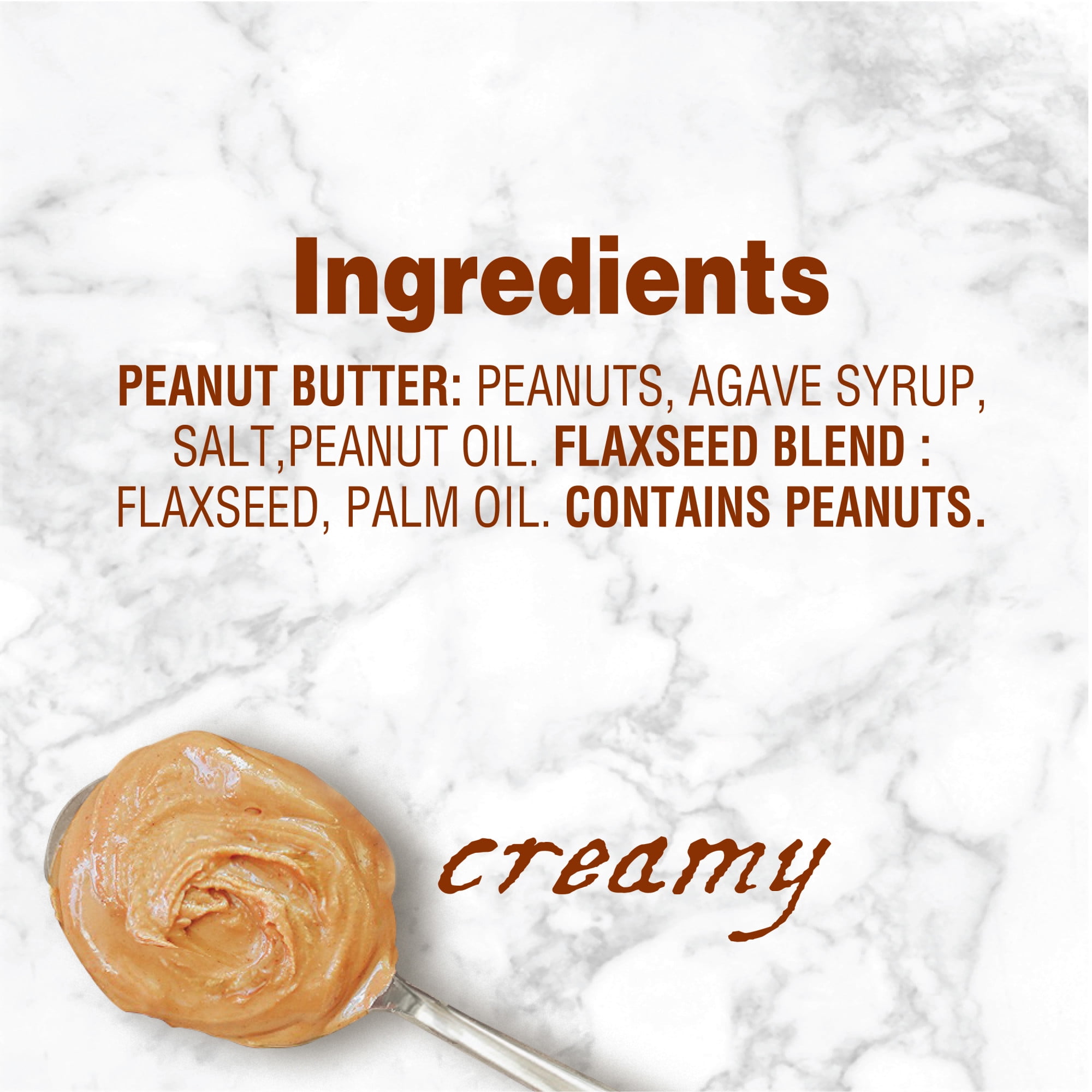 (2 pack) Earth Balance Creamy Peanut Butter and Flaxseed Oil, 16 oz Jar