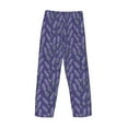 thumbnail image 4 of Kdxio Lavender Flowers Print Men's Sleep Pajama Pant Lounge Pants with Pockets, 4 of 8